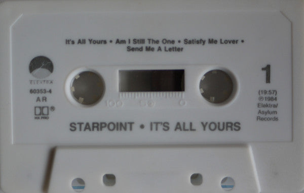 Starpoint : It's All Yours (Cass, Album)