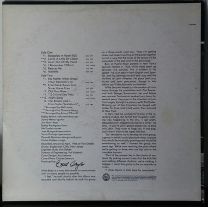 Willie Bobo : Uno Dos Tres 1•2•3 (LP, Album)