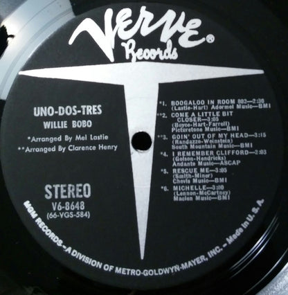 Willie Bobo : Uno Dos Tres 1•2•3 (LP, Album)