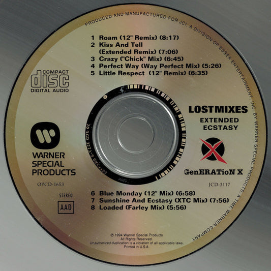 Various : Lost Mixes Extended Ecstasy (CD, Comp)