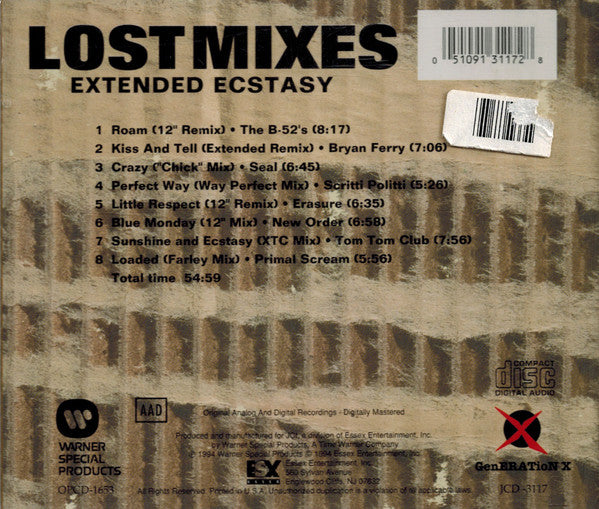 Various : Lost Mixes Extended Ecstasy (CD, Comp)