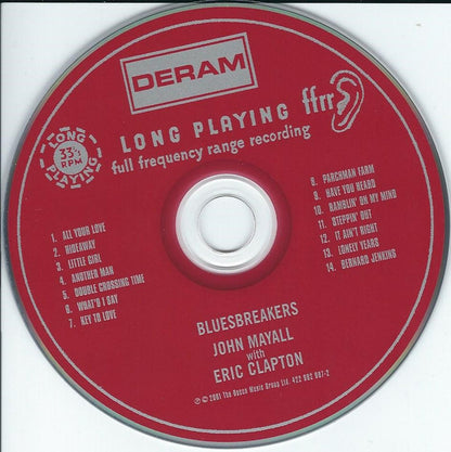John Mayall With Eric Clapton : Blues Breakers (CD, Album, RE, RM)