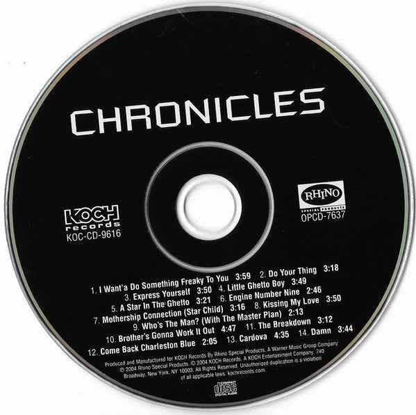 Various : Chronicles: Roots of G Funk, Soul Classics That Inspired The Chronic (CD, Comp)