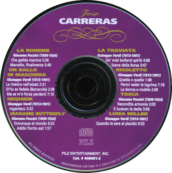 José Carreras : Jose Carreras (CD, Comp, RM)