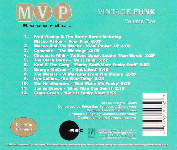 Various : Vintage Funk Volume Two (CD, Comp)