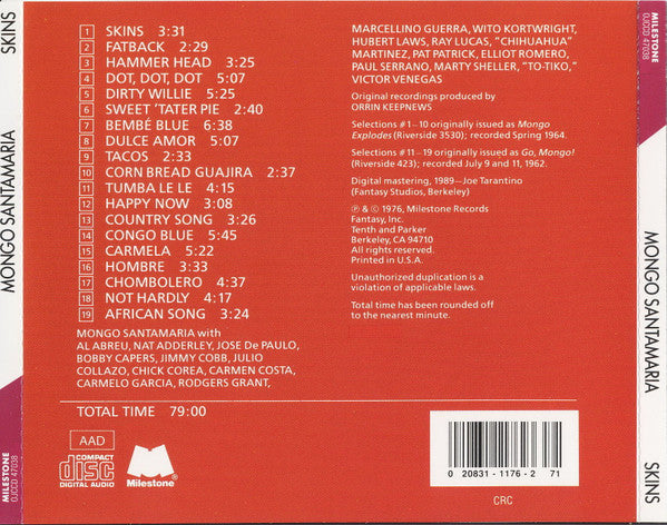 Mongo Santamaria : Skins (CD, Comp, Club, RM)