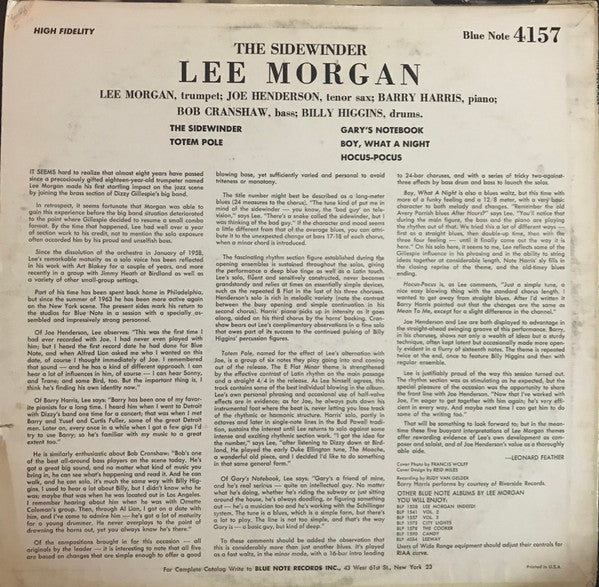 Lee Morgan : The Sidewinder (LP, Album)