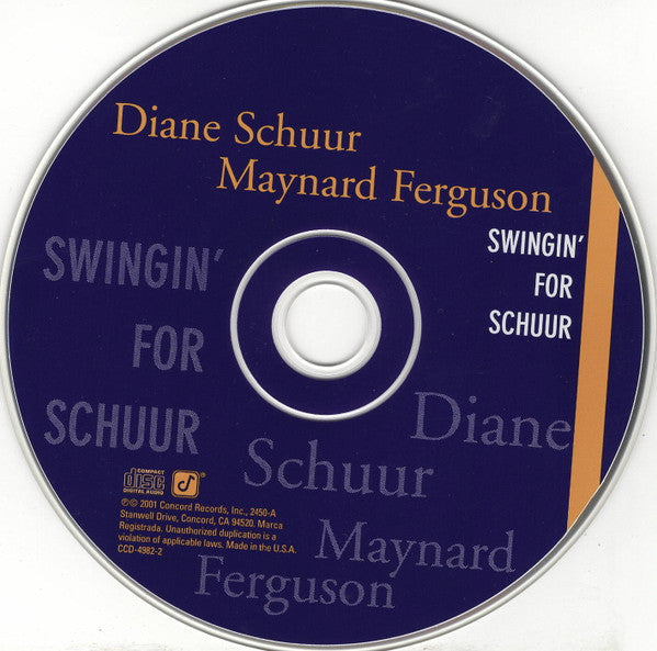 Diane Schuur, Maynard Ferguson : Swingin' For Schuur (CD, Album)