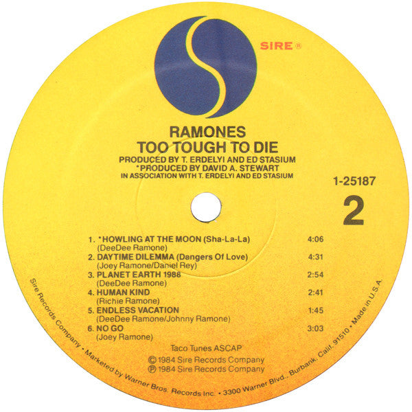 Ramones : Too Tough To Die (LP, Album, SRC)