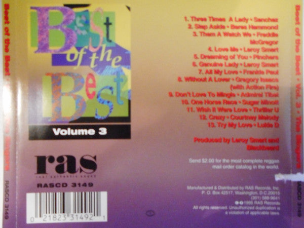 Various : Best Of The Best Volume 3 The Singers (CD, Comp)