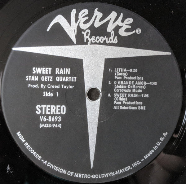 Stan Getz : Sweet Rain (LP, Album, Gat)