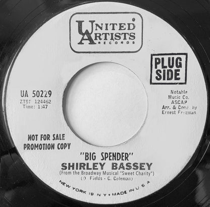 Shirley Bassey : Big Spender / Dangerous Games (7", Single, Promo)