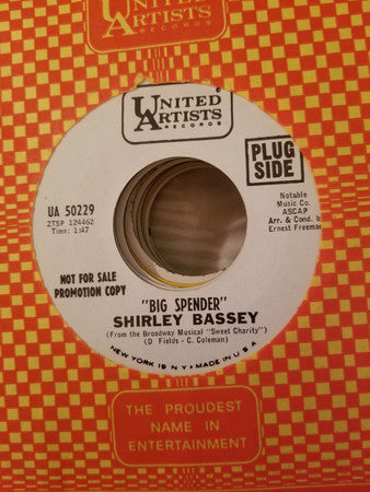 Shirley Bassey : Big Spender / Dangerous Games (7", Single, Promo)