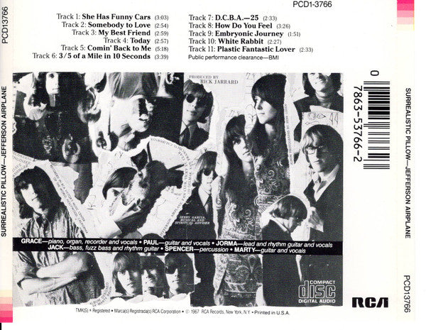 Jefferson Airplane : Surrealistic Pillow (CD, Album, RE)