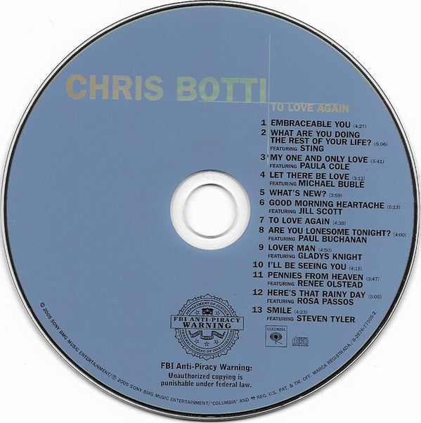 Chris Botti : To Love Again (The Duets) (CD, Album)