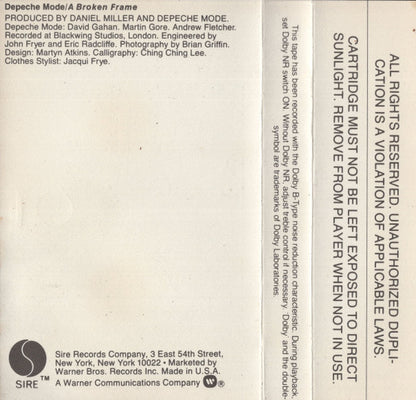 Depeche Mode : A Broken Frame (Cass, Album, RE, Dol)