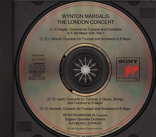 Joseph Haydn, Johann Nepomuk Hummel, Leopold Mozart, Johann Friedrich Fasch - Wynton Marsalis, English Chamber Orchestra, Raymond Leppard : Wynton Marsalis - The London Concert (CD, Album)