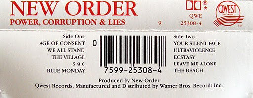 New Order : Power, Corruption & Lies (Cass, Album, RE, SR,)