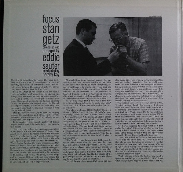 Stan Getz / Eddie Sauter : Focus (LP, Album, Gat)