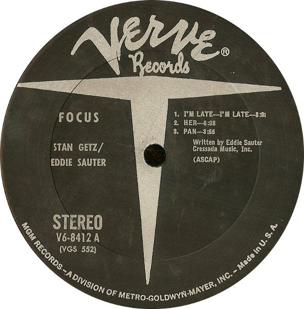 Stan Getz / Eddie Sauter : Focus (LP, Album, Gat)