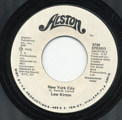 Lew Kirton : New York City (7", Promo, Styrene)