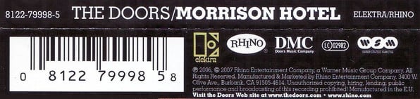 The Doors : Morrison Hotel (CD, Album, RE, 40t)