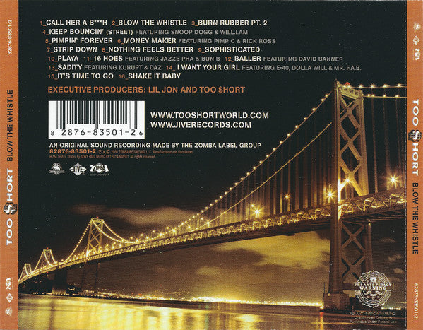 Too $hort* : Blow The Whistle (CD, Album)