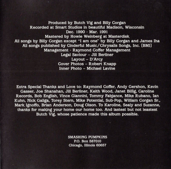 Smashing Pumpkins* : Gish (CD, Album, RE, RM)