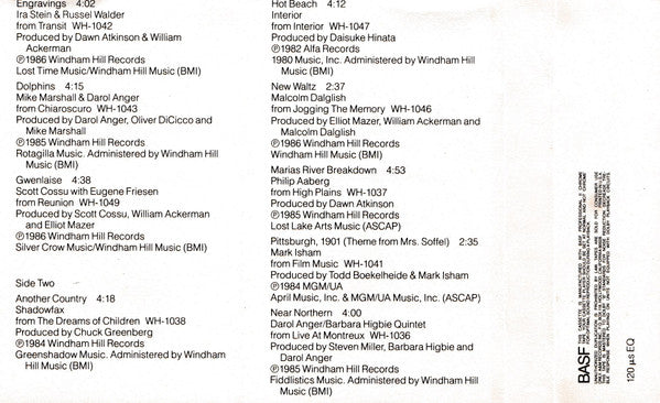 Various : Windham Hill Records Sampler '86 (Cass, Smplr, Chr)