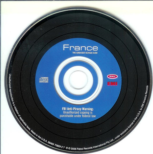 Various : France: The Greatest Songs Ever (CD, Comp)