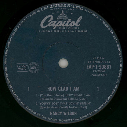 Nancy Wilson : How Glad I Am (7", EP)