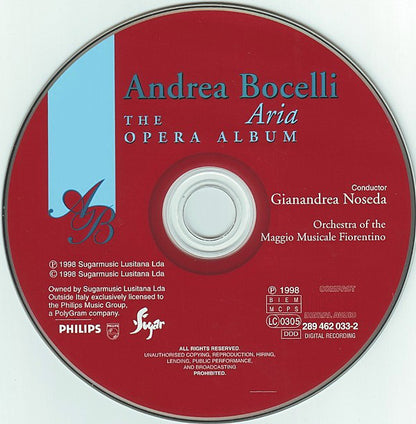 Andrea Bocelli : Aria · The Opera Album (CD, Album, RE, UML)