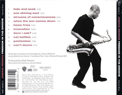 Joshua Redman : Freedom In The Groove (CD, Album)