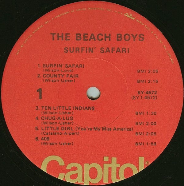 The Beach Boys : Surfin' Safari (LP, Album, RE, Jac)