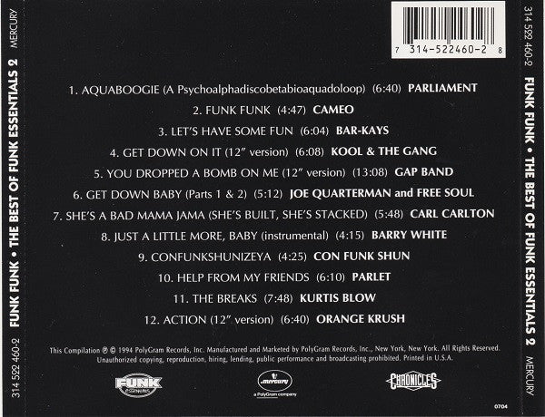 Various : Funk Funk: The Best Of Funk Essentials 2 (CD, Comp, RM)