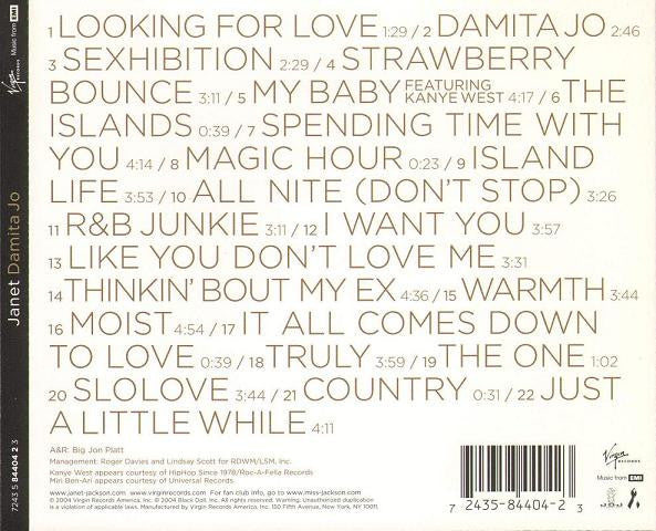 Janet Jackson : Damita Jo (CD, Album)