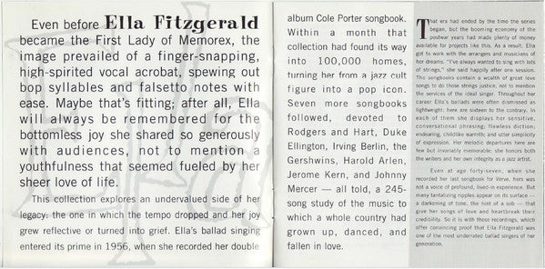 Ella Fitzgerald : The Best Of The Song Books: The Ballads (CD, Comp)