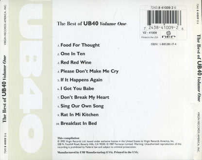 UB40 : The Best Of UB40 - Volume One (CD, Comp, RE)