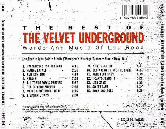 The Velvet Underground : The Best Of The Velvet Underground (Words And Music Of Lou Reed) (CD, Comp)