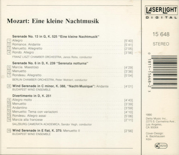 Wolfgang Amadeus Mozart : Eine Kleine Nachtmusik (CD, Comp)