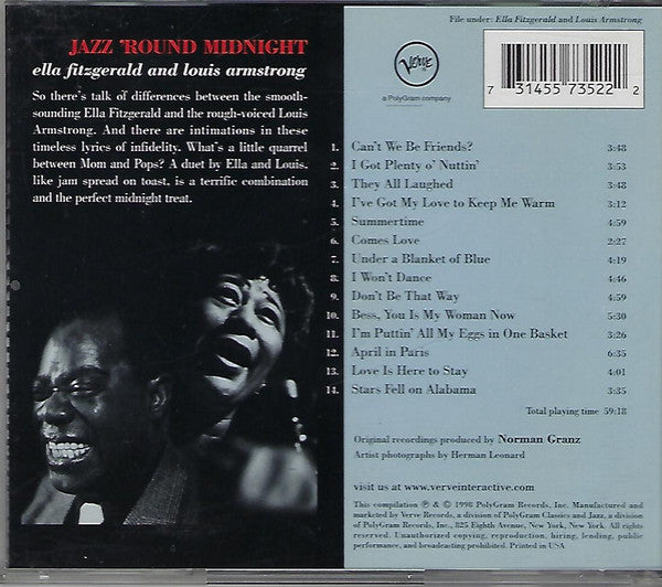 Ella Fitzgerald And Louis Armstrong : Jazz 'Round Midnight (CD, Comp)