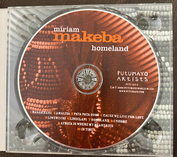 Miriam Makeba : Homeland (CD, Album, ADF)