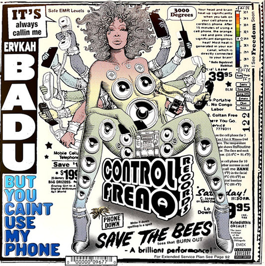 Erykah Badu : But You Caint Use My Phone (LP, Ltd, Mixtape, Pur)