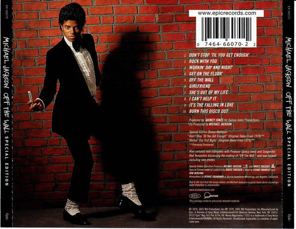 Michael Jackson : Off The Wall (CD, Album, RE, RM, S/Edition)