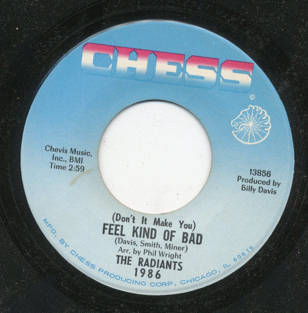 The Radiants : Anything You Do Is Alright / (Don't It Make You) Feel Kind Of Bad (7", Single)