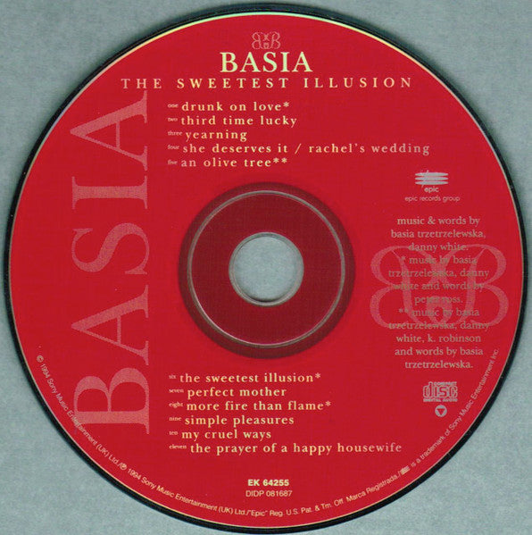 Basia : The Sweetest Illusion (CD, Album, RP, Pit)