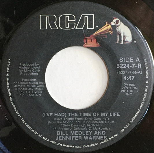 Bill Medley & Jennifer Warnes / Mickey & Sylvia : (I've Had) The Time Of My Life / Love Is Strange (7")