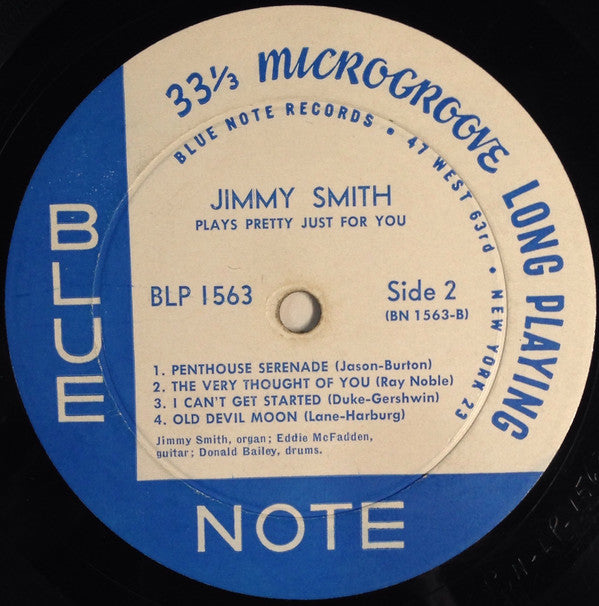 Jimmy Smith : Plays Pretty Just For You (LP, Album, Mono)