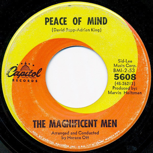 The Magnificent Men : All Your Lovin's Gone To My Head / Peace Of Mind (7", Single)