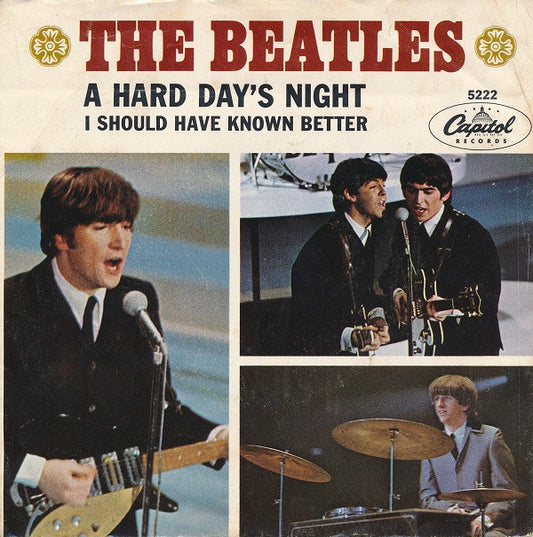 The Beatles : A Hard Day's Night (7", Single, Scr)